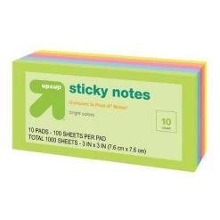 Up & Up Sticky Notes 10pk 100ct per Pack - up & up™