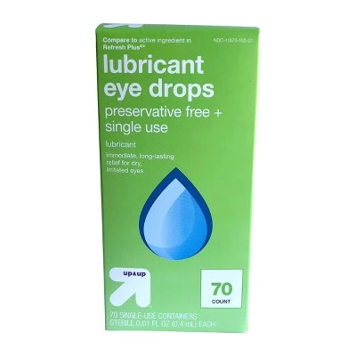 Up & Up Lubricant Single Use Eye Drops - 70ct - up & up™